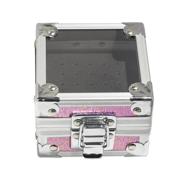 25 Slots Aluminum Nail Art Grinding Head Bit Holder Displaying Storage Box Nail Drill Bits Holder Container Stand Display Rack