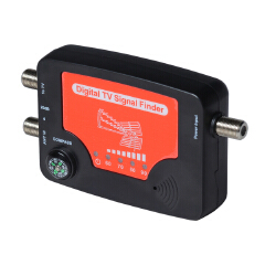 TV Signal Finder LED Display Portable TV Antenna Signal Strength Finder Meter Signal Finding Meter with Compass Alarm Buzzer