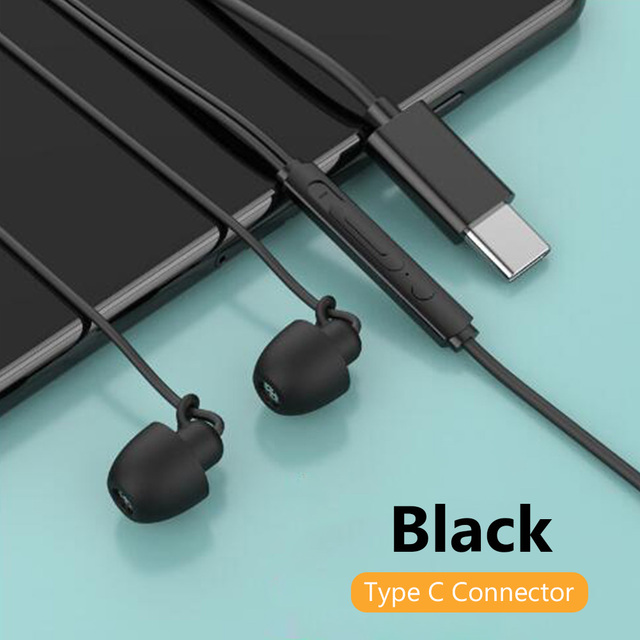 Sleep Earphone In-Ear Hifi Headset Noise Cancelling Sleeping Earbud Soft Silicone 3.5mm Wired Headphones With Mic Call Handsfree
