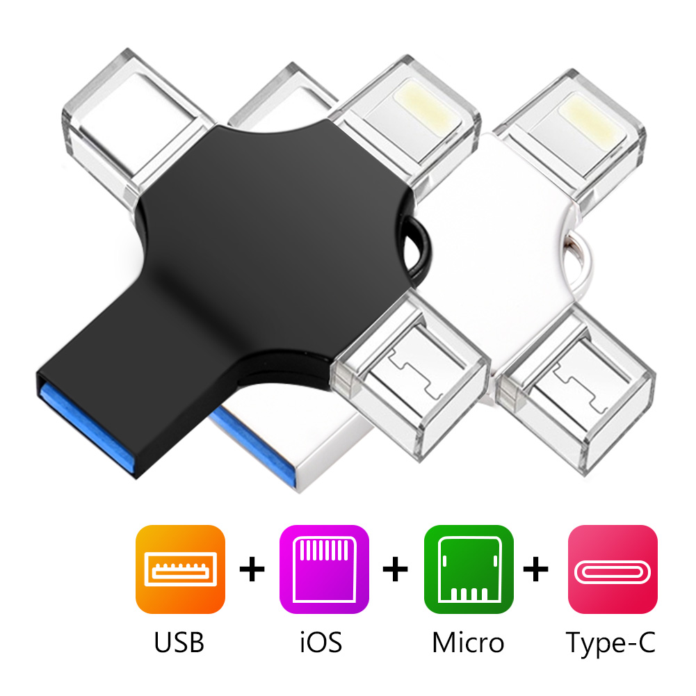 USB 3.0 OTG Adapter For Lighting Male To Usb 3.0 Female For Usb 3.0 Female To Type C Mirco Usb Lighting Male For Ios Android