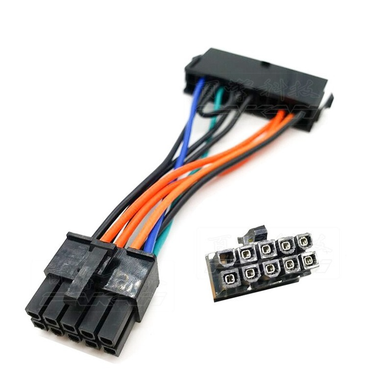 For Lenovo IBM Q77 B75 A75 Q75 Motherboard 18AWG High Quality Power Supply Cable 24pin To 10pin Adapter Power Cable Cord Power Cord