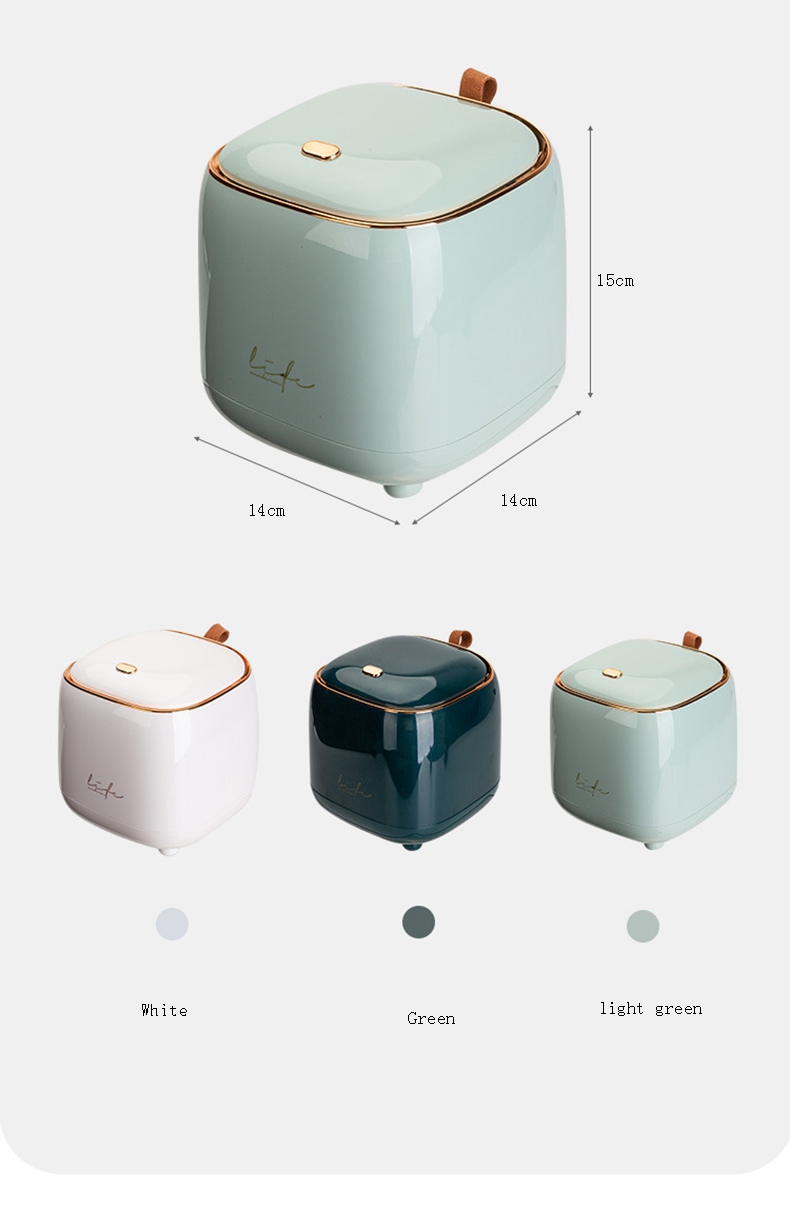 Mini Small Waste Bin Desktop Garbage Trash Can Plastic Home Office Table Trash Can Dustbin Basket Household Sundries Barrel Box