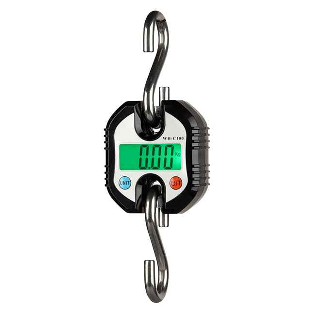 Digital Hanging Scale 150kg Crane Scale LCD Backlight Steel Hook Scales for Farm Fishing Hunting Food Market Outdoor Work