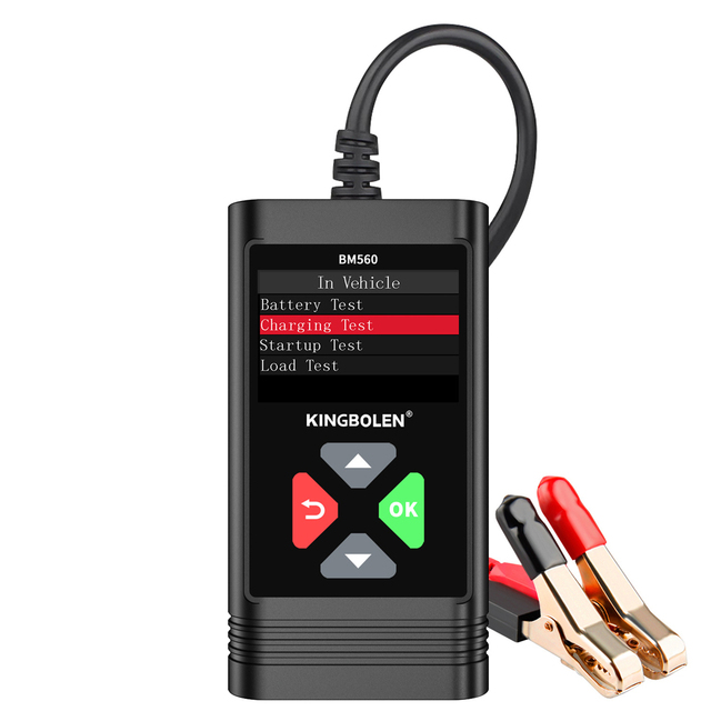 BM560 6V 12V 100-2000 CCA Car Battery Analyzer Motorcycle Battery Tester Battery Recharging Startup Load Test 1.8"