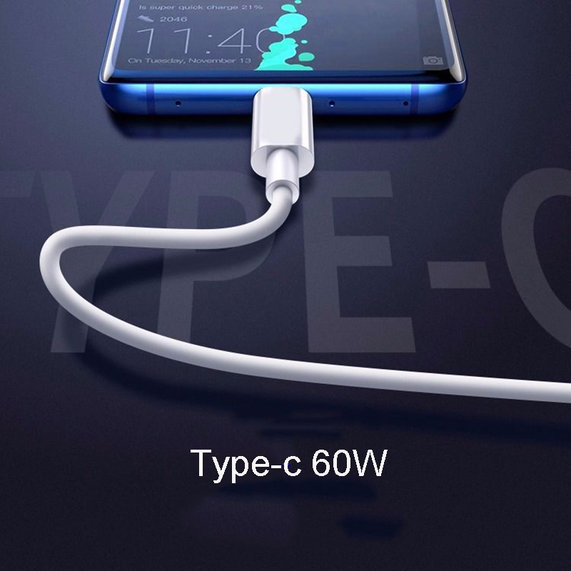 Type C USB C to Type C Cable Fast Charging 60W 3A PD Cable QC 3.0 Quick Charging Mobile Phone Charging Wire USB C Data Cable