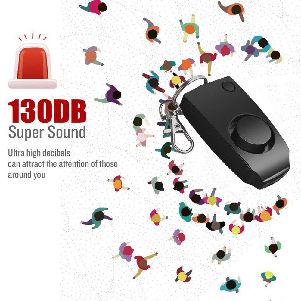 Self Defense And Wolf Proof Alarm Loud Keychain Emergency Alarm Alarm 130dB Women Security Protect Attack Self-defense Emergency Keychain anti rape