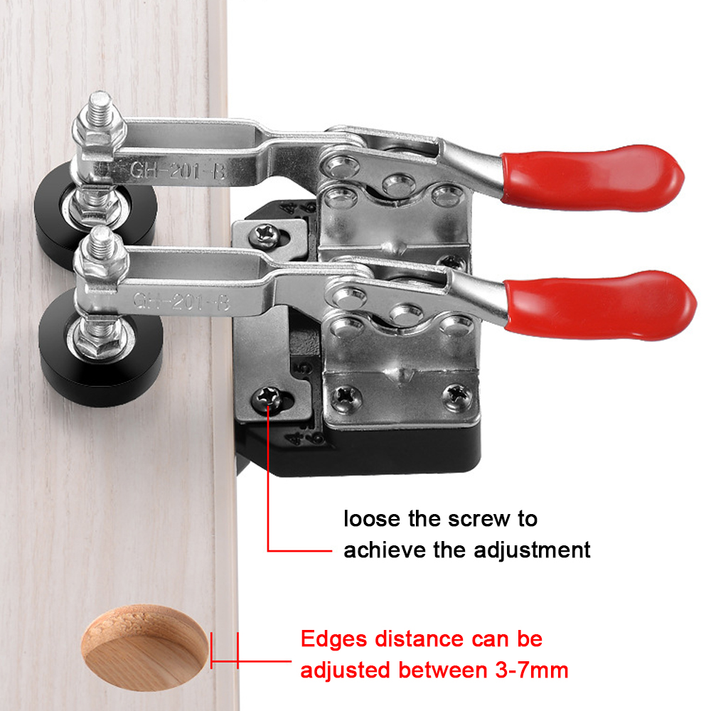 35mm Carpenter Woodworking Hole Opener Hinge Drilling Opener Alloy Hole Puncher Hinge Drilling Tool 15-25mm Clamping Thickness