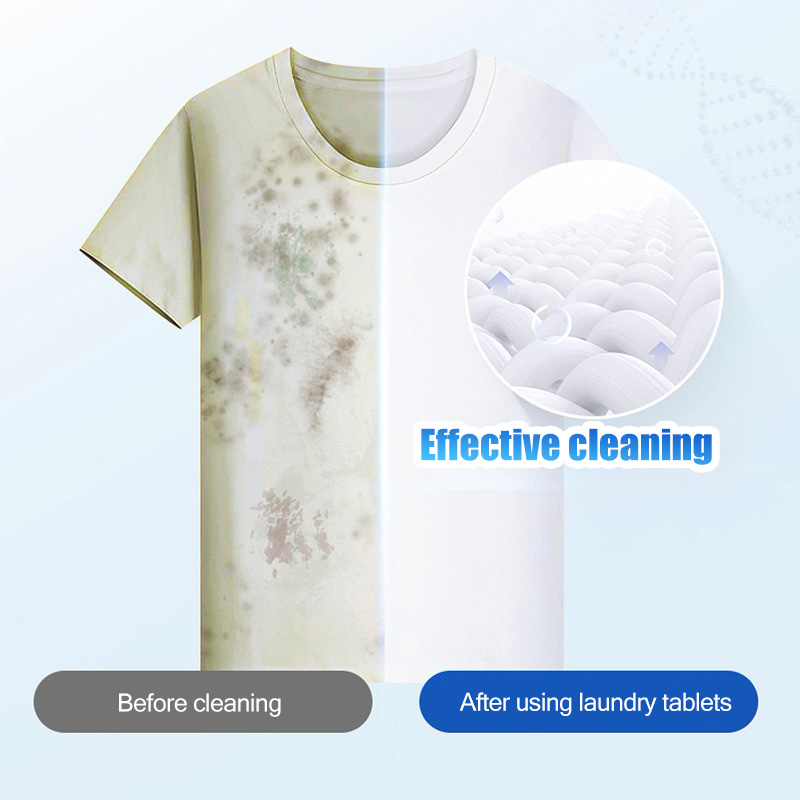 90pcs Laundry Tablets Concentrated Washing Powder Underwear Detergent Sheet Laundry Bubble Paper Clothing Cleaning Product