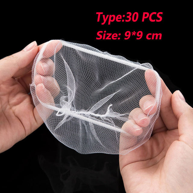 30PCS Disposable Sink Filter Mesh Bag Strainer Waste Filter Drainage Hole Garbage Bag Kitchen Bathroom Clean Supplies New
