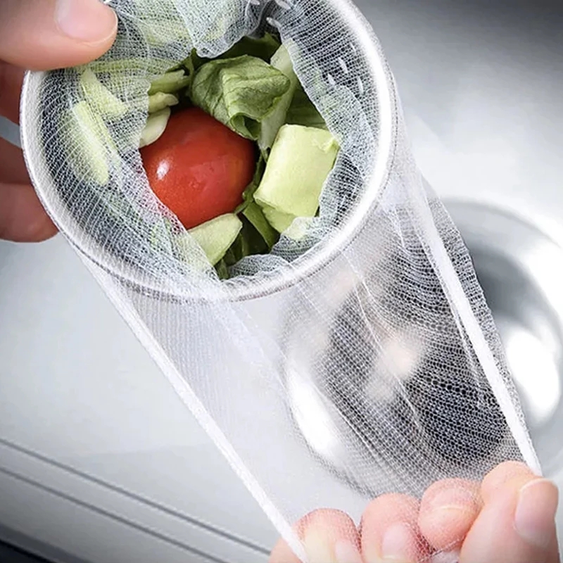 30PCS Disposable Sink Filter Mesh Bag Strainer Waste Filter Drainage Hole Garbage Bag Kitchen Bathroom Clean Supplies New