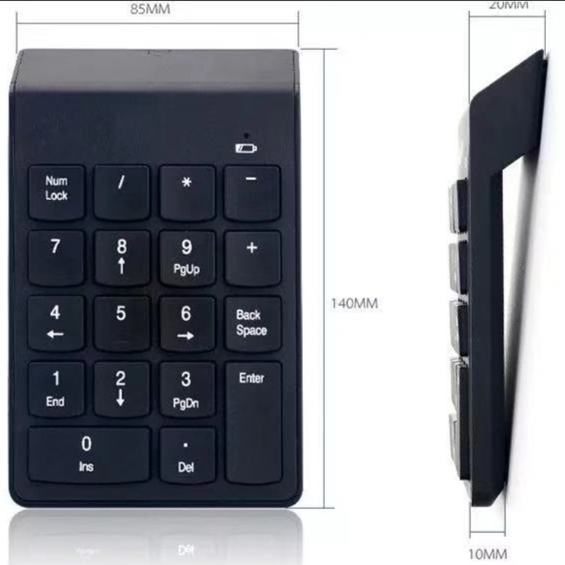 Wireless Number Keyboard Laptop Keyboard 2.4G Wireless Computer Numeric Keypad USB Wireless Mini Keyboard Commercial 18 Keys