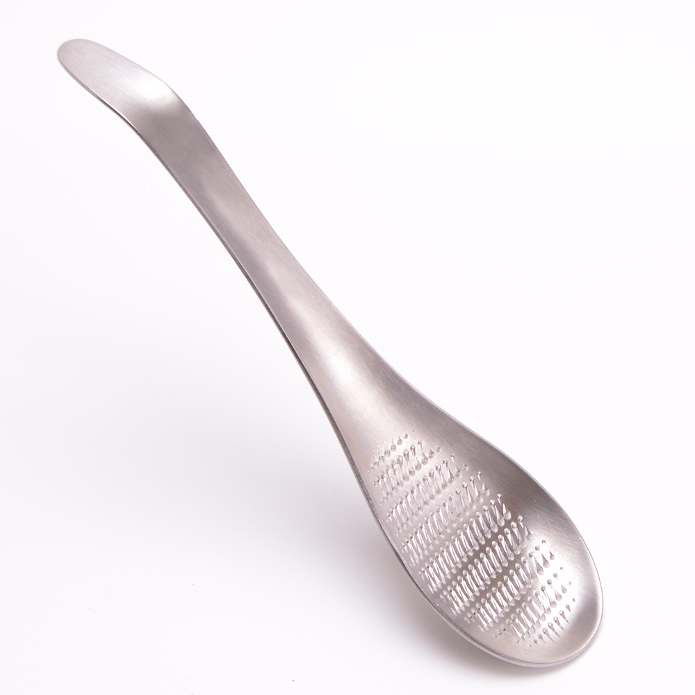 1 PC Stainless Steel Ginger Grater Spoon Ginger Tea Spoon Garlic Grater Lemon Zester