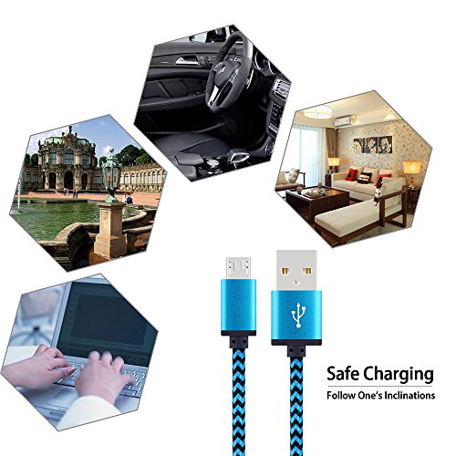 Nylon Braided Micro USB Cable 1m/2m/3m Data Sync USB Charger Cable For Samsung HTC LG huawei xiaomi Android Phone Cables
