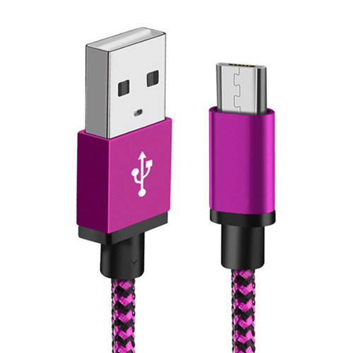 Nylon Braided Micro USB Cable 1m/2m/3m Data Sync USB Charger Cable For Samsung HTC LG huawei xiaomi Android Phone Cables