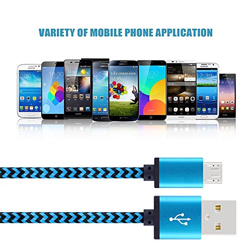 Nylon Braided Micro USB Cable 1m/2m/3m Data Sync USB Charger Cable For Samsung HTC LG huawei xiaomi Android Phone Cables