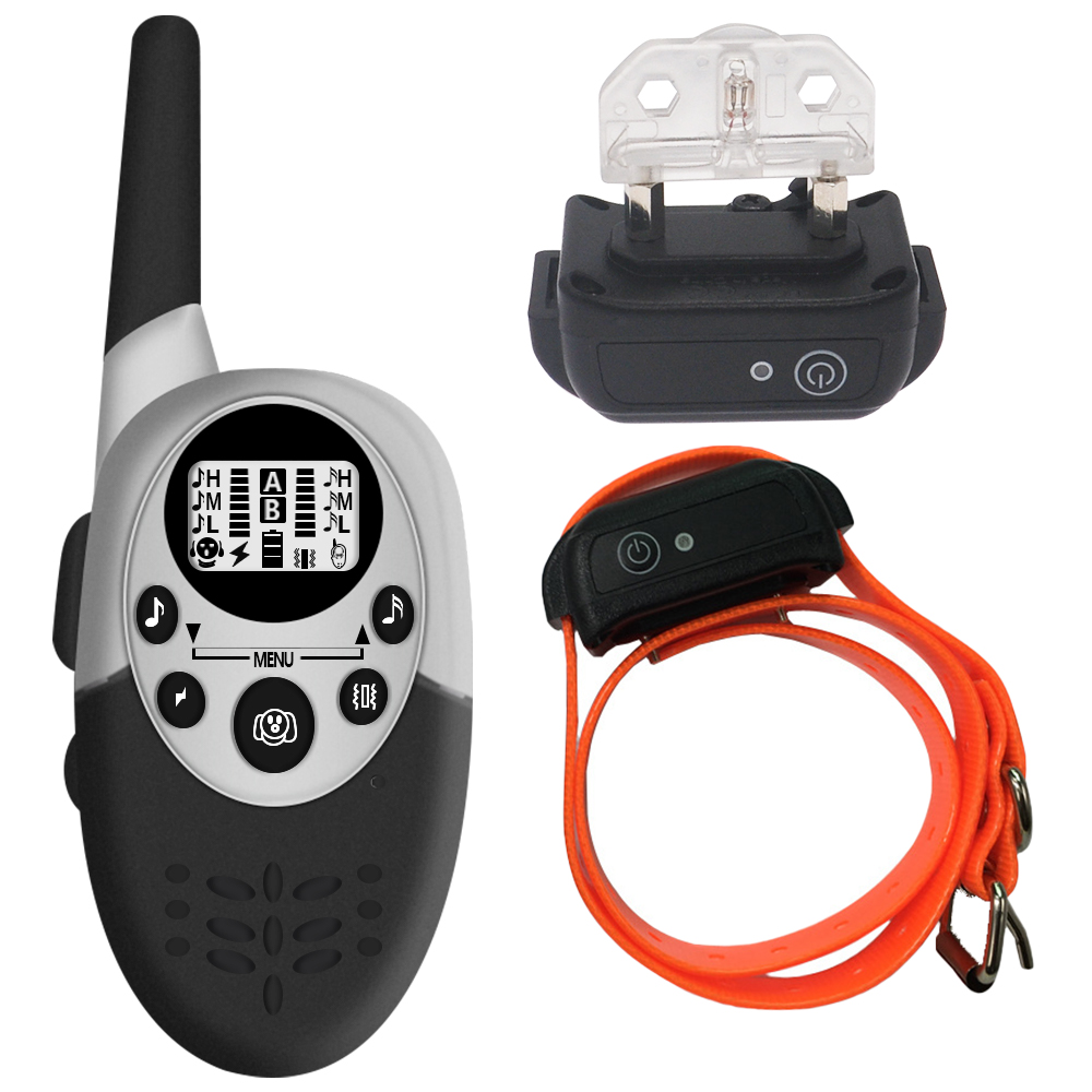 1000m Waterproof Dog Training Collar Rechargeable Anti Barking Control Sound Remind Vibration Shock Receiver 40% Off