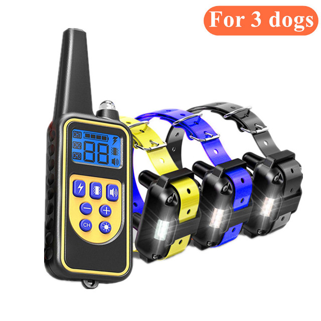 Training Collar Dog 800m Anti Bark Dog Collar Waterproof With Pet GPS Rechargeable Pet Remote Control Electric Collar For Dogs