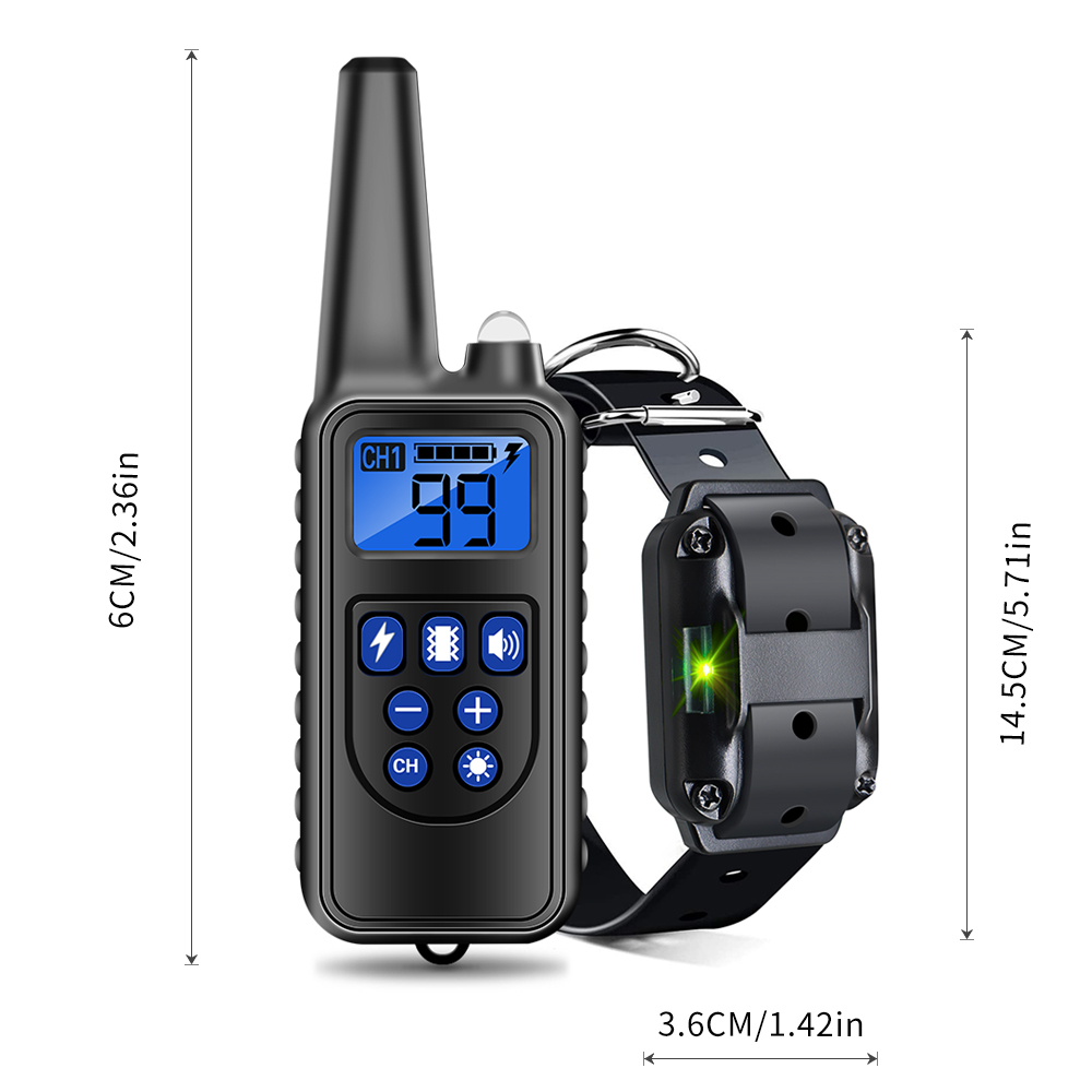 Electric Dog Training Collar With Remote Controller Waterproof Rechargeable Pet Collar With LCD Display for All Size Dogs 40%Off