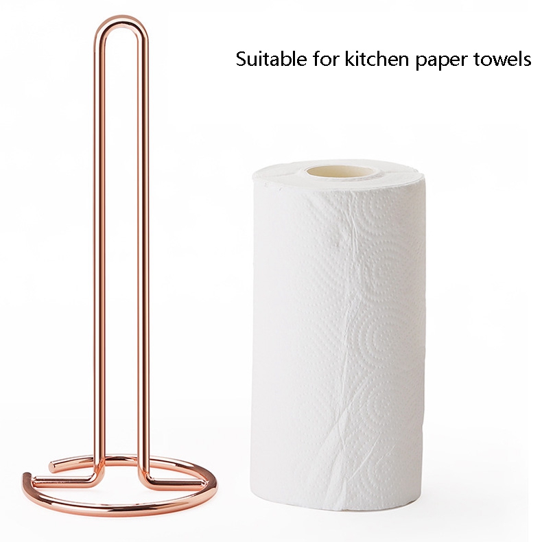 Stainless Steel Kitchen Roll Paper Towel Holder Bathroom Tissue Stand Dining Table Vertical Napkins Rack Kitchen Storage Shelf