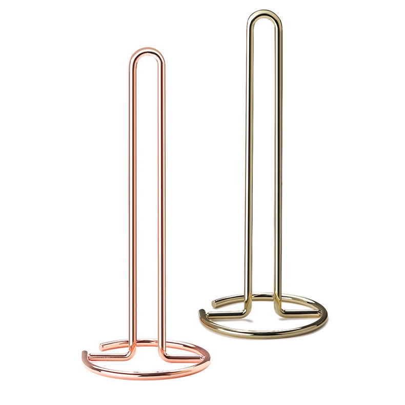 Stainless Steel Kitchen Roll Paper Towel Holder Bathroom Tissue Stand Dining Table Vertical Napkins Rack Kitchen Storage Shelf