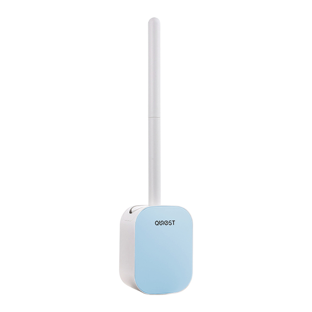 Wall Mounted Toilet Brushes Silicone Toilet Bowl Cleaner Soft Bristles Brush with Draining Holder for Bathroom Cleaning Supplies