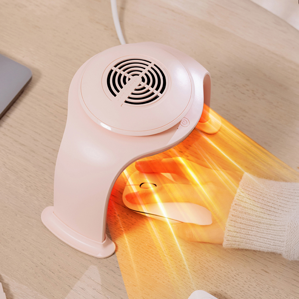 2in1 Electric Hand Heater Adjustable Heating Hand Warmer Desktop Heated Nail Dryer 3 Modes Electric Heating Warmers Home Office view 3