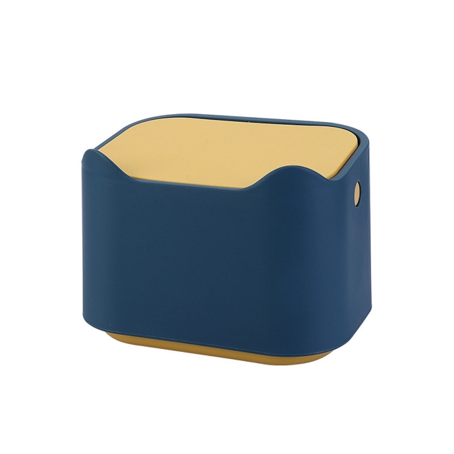 Cute Desktop Trash Can Household Table Simple Modern Creative Push Type Debris Plastic Trash Can Debris Storage Box