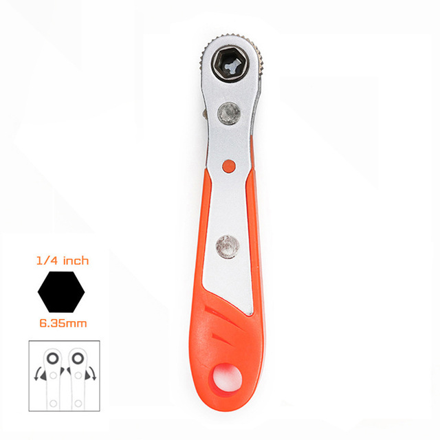 Hex Ratchet Wrench 1 / 4inch Adjustable Mini Quick Release Socket Household Tools Handle Repair Screwdriver Wrench for Car Tools