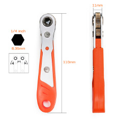 Hex Ratchet Wrench 1 / 4inch Adjustable Mini Quick Release Socket Household Tools Handle Repair Screwdriver Wrench for Car Tools