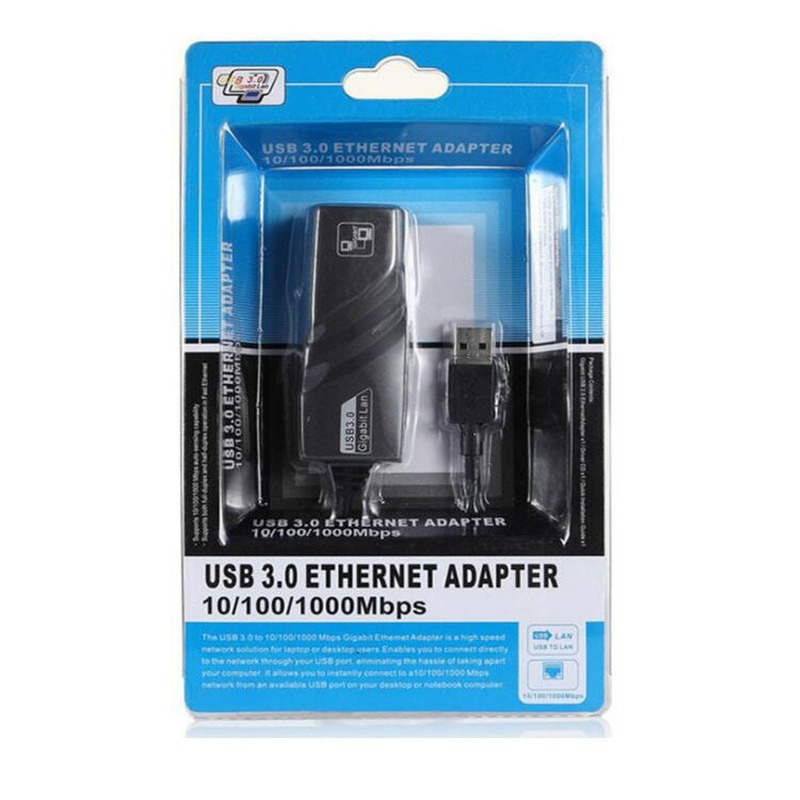 For PC Notebook Wired USB 3.0 To Gigabit Ethernet RJ45 LAN (10/100) Mbps Network Adapter Ethernet Network Card
