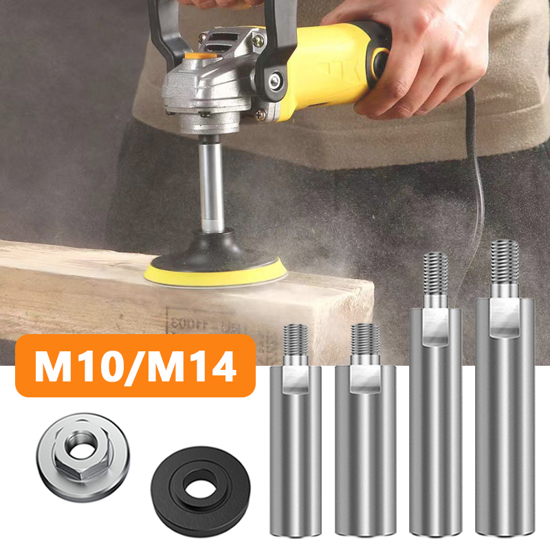M10/M14 Angle Grinder Extension Connecting Rod with Nuts for Thread Rotary Extension Shaft Set Grinding Connection Accessories