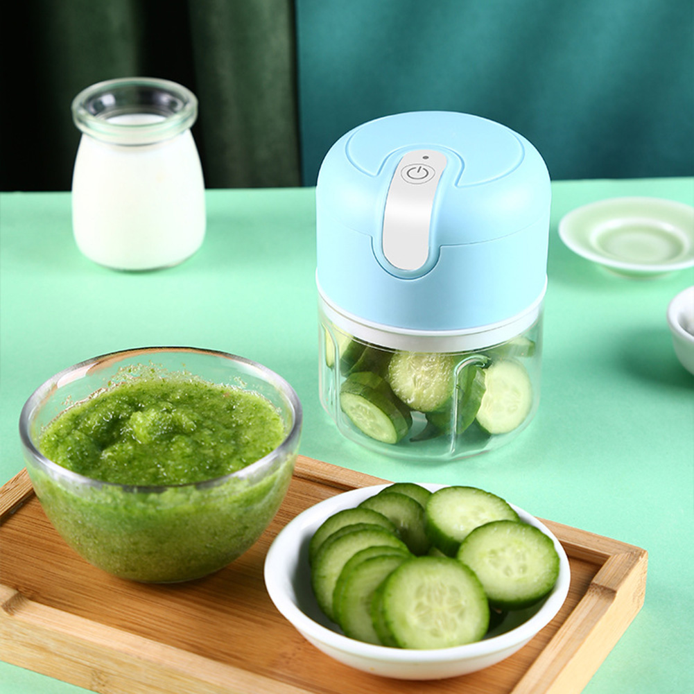 100ml Electric Meat Grinder Stainless Steel Blade Garlic Mud Masher Odor Free BPA Free Rechargeable Durable Kitchen Accessories