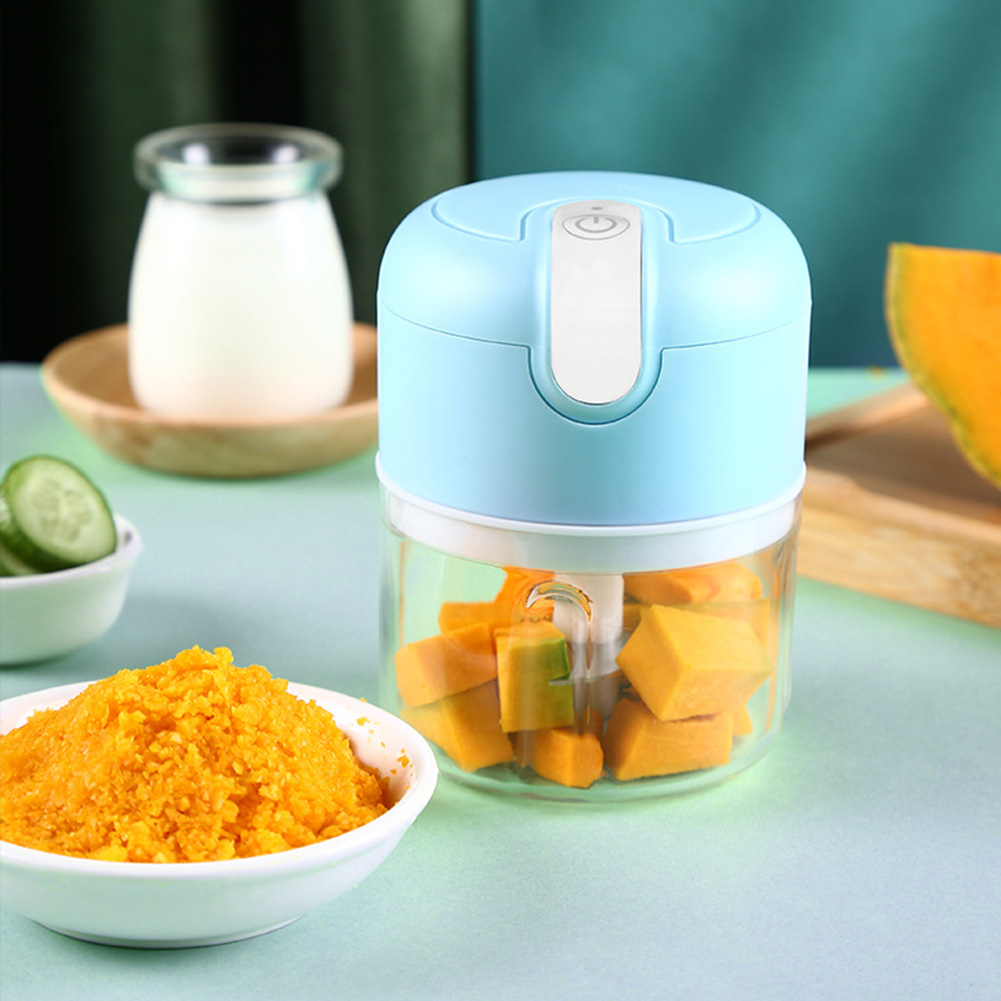 100ml Electric Meat Grinder Stainless Steel Blade Garlic Mud Masher Odor Free BPA Free Rechargeable Durable Kitchen Accessories