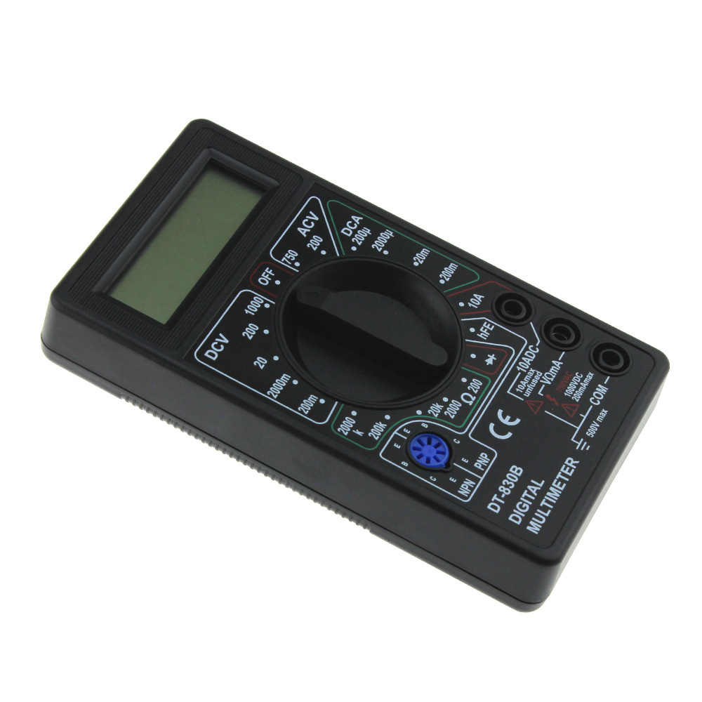 DT830B AC/DC LCD Digital Multimeter 750/1000V Voltmeter Ammeter Ohm Tester High Safety Handheld Meter Digital Multimeter