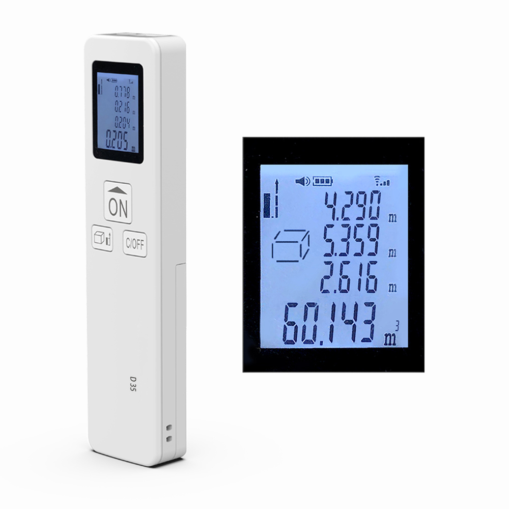 Digital Laser Distance Meter 35m Laser Measure Pocket Size Mini Range Finder Distance/ Area/ Volume/ Pythagorean Measuring Tool
