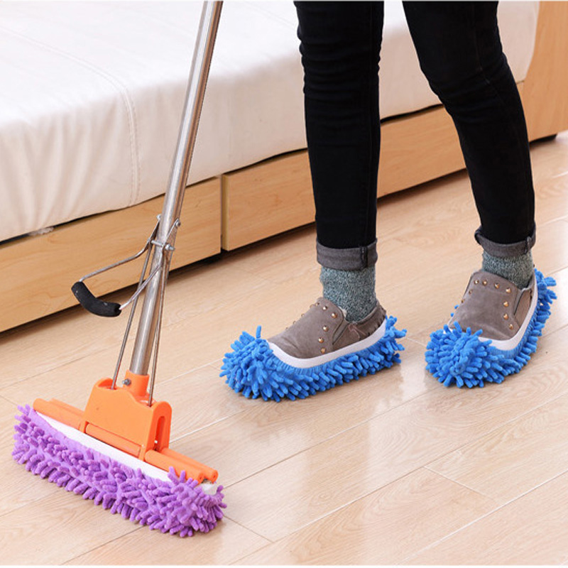 Cleaning Mopping Tool Dust Cleaner Mop Slippers Lazy Shoes Cover Reusable Microfiber Foot Socks Floor Easy Cleaning Tool Home Gadgets Kitchen Accessories
