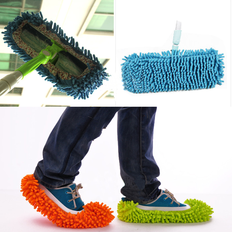 Cleaning Mopping Tool Dust Cleaner Mop Slippers Lazy Shoes Cover Reusable Microfiber Foot Socks Floor Easy Cleaning Tool Home Gadgets Kitchen Accessories