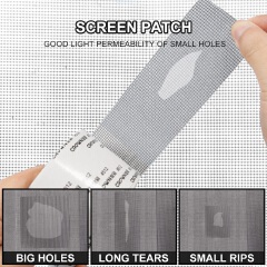 Self Adhesive Window Screens Patch Repair Tape Anti-Insect Mosquito Fiberglass Covering Mesh for Window Door Tears Holes Tool