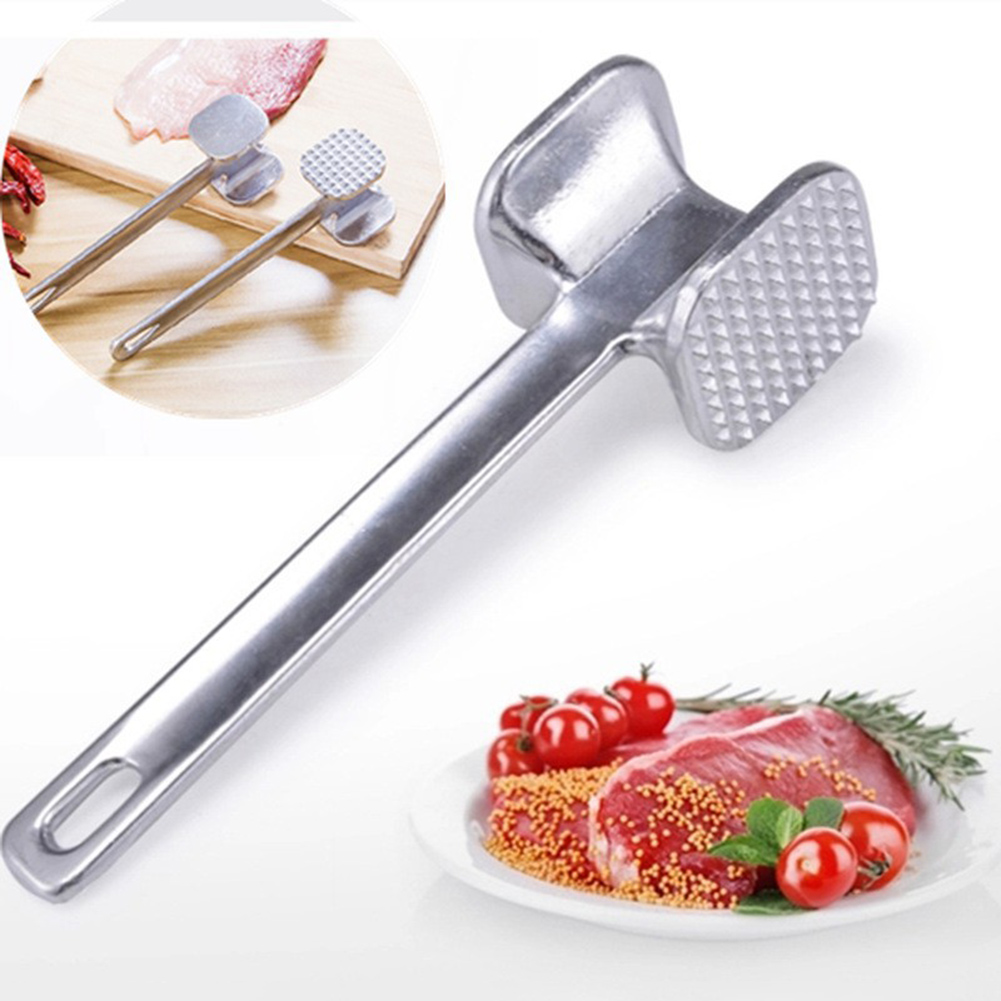 Double-sided Meat Hammer Portable Steak Pork Pounders Aluminum Alloy Knock Loose Beef Hammer Multifunctional for Kitchen Gadgets