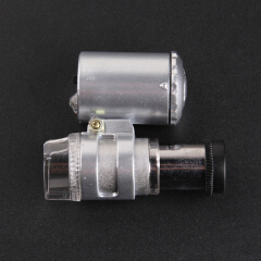 60x Handheld Mini Pocket Microscope Loupe Jeweler Magnifier LED Light Trend