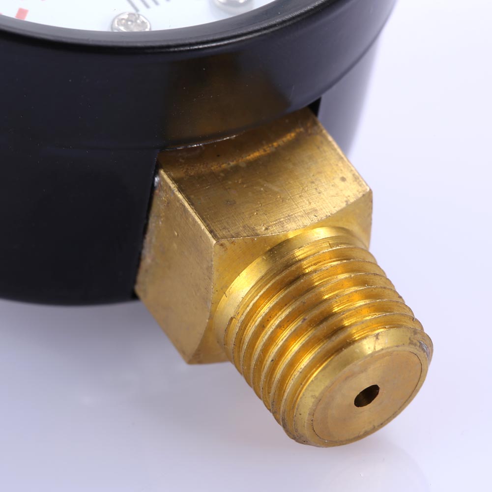 Dry Utility Vacuum Pressure Gauge Blk.Steel 1/4" NPT Lower Mount, -30HG/0PS