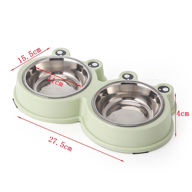 Pet Bowls Dog Food Water Feeder Stainless Steel Pet Cat Drinking Dish Feeder Cat Puppy Feeding Supplies Small Dog Accessories