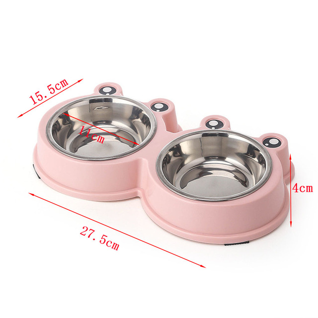 Pet Bowls Dog Food Water Feeder Stainless Steel Pet Cat Drinking Dish Feeder Cat Puppy Feeding Supplies Small Dog Accessories