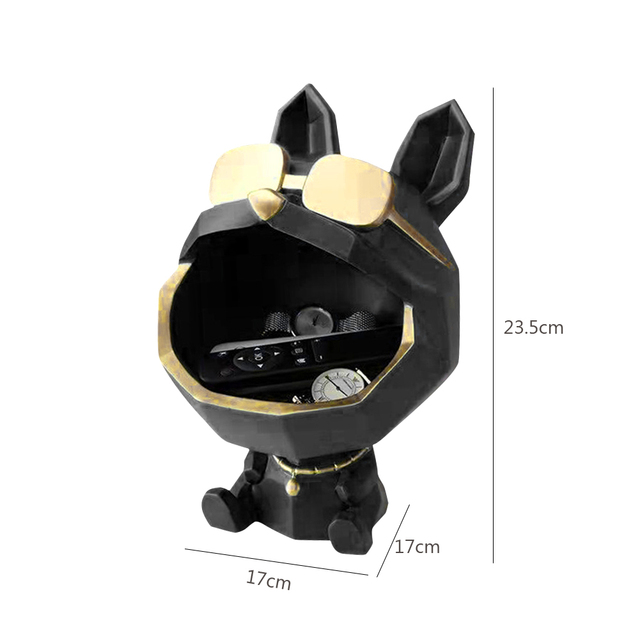 Big Mouth Dog Figurines Key Holder Storage Box Home Decoration Ornaments Candy Sundries Organizer Modern Art Accessories Room