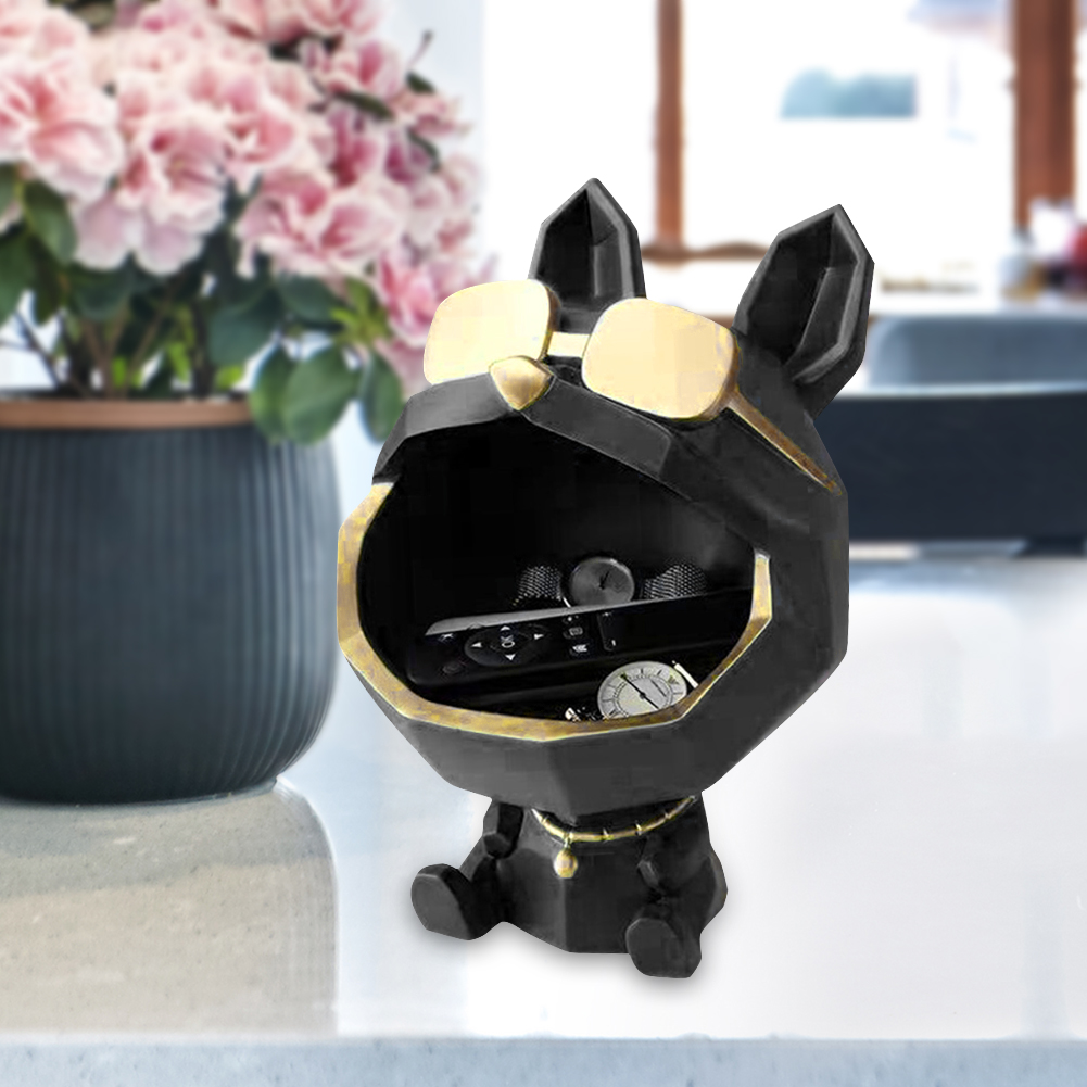 Big Mouth Dog Figurines Key Holder Storage Box Home Decoration Ornaments Candy Sundries Organizer Modern Art Accessories Room