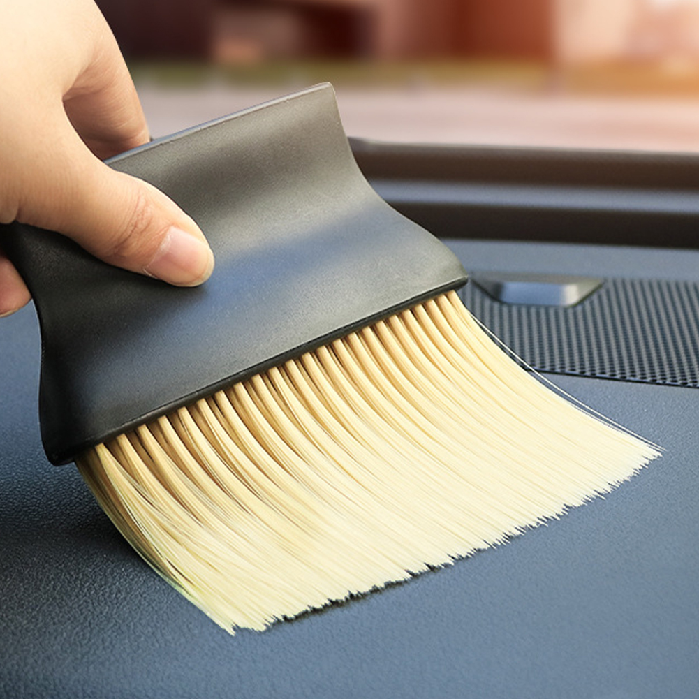 Soft Nylon Car Air Conditioner Cleaner Brush Air Outlet Cleaning Car Detailing Brush Dust Keyboard Detailing Tools Accessories