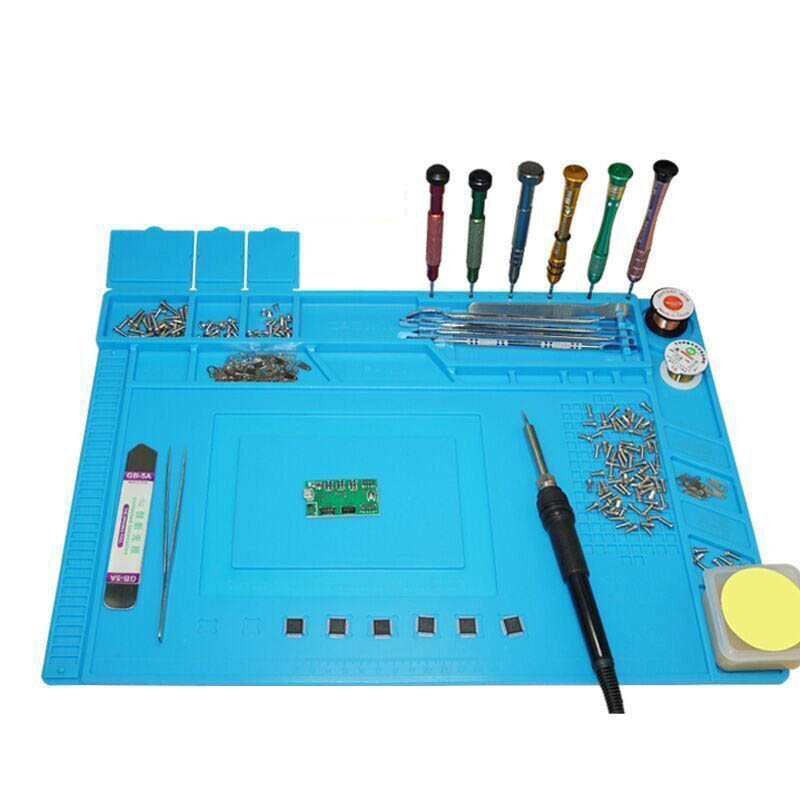 ESD Soldering Mat Heat Resistant Insulation Mat Soldering Station Kit Antistatic Silicone Repair Pad Phone Maintenance Platform