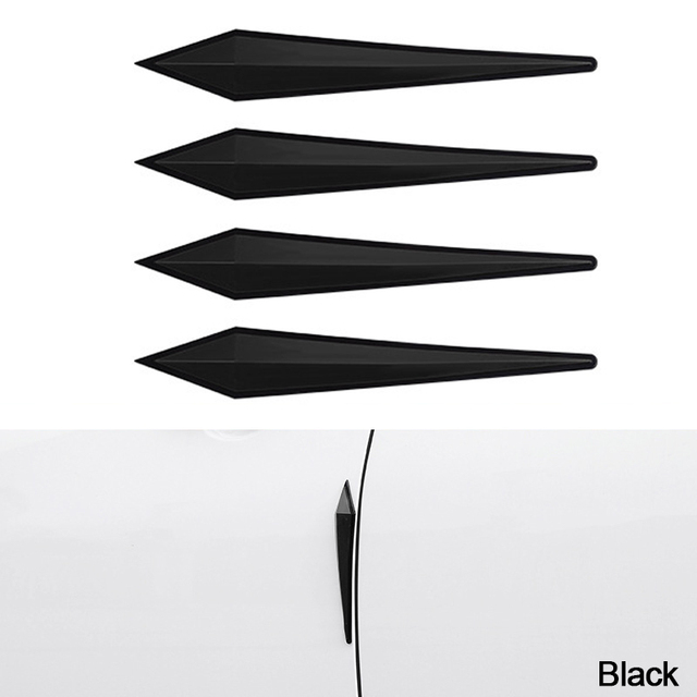 4-piece 3D Sticker Door Protector Rubber Wall Bumper Safety Parking Wall Protector Car Styling Car Accessorie Exterior Decoratio
