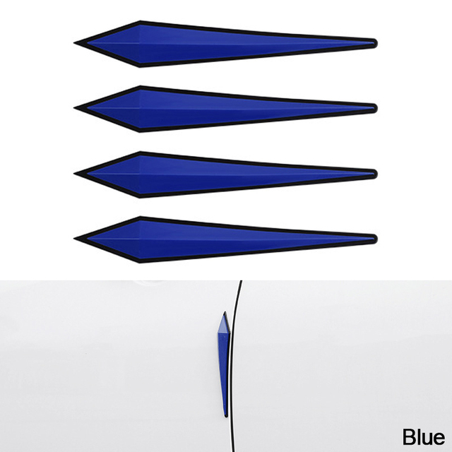 4-piece 3D Sticker Door Protector Rubber Wall Bumper Safety Parking Wall Protector Car Styling Car Accessorie Exterior Decoratio