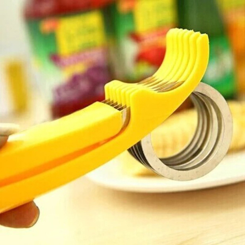 Banana Slicer Ham Slicing  Stainless Steel Fruit Cutter Vegetable Kitchen Accessories Kitchenware Kitchen Gadgets Multiprocessor